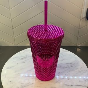 Starbucks Pink Metallic Bling Studded Tumbler 2022